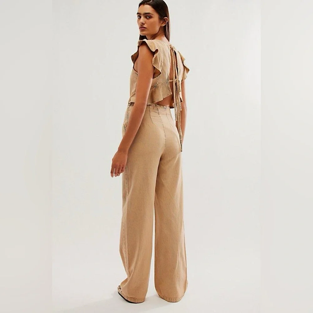 FREE PEOPLE We The Free Love Bite Jumpsuit NEW Size L About Last Night